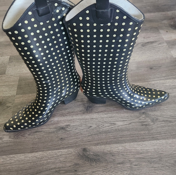 Brit and Bridle western cowboy polka dot rain boots - Picture 3 of 6